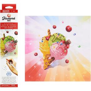 Diamond Art By Leisure Arts Ice Cream, 8"X8", Beginner Diamond Painting Kits For Adults, Art For Adults, Kit, Painting