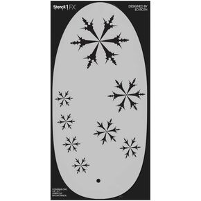 Stencil1FX Snowflakes Makeup Stencil - Snow Flake Makeup Stencil Durable Quality Reusable Stencils United States Stencil America for Parades, Parties and More!