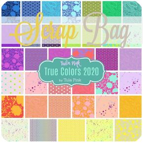 True Colors 2020 Scrap Bag (Approx 2 Yards) by Tula Pink for Free Spirit DIY Quilt Fabric