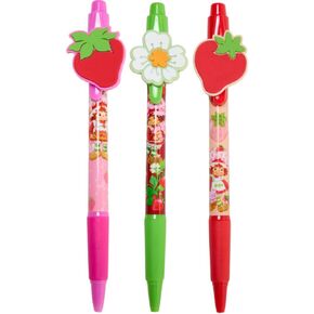 Innovative Designs Strawberry Shortcake Pens for Kids, 3 Pack Pens Set, Cute Pens for Girls