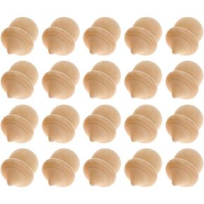 30 Pcs Wooden Acorns Unfinished Wood Acorn Wood Craft for DIY Crafts Painting Art Projects Home Decor