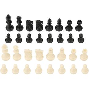 Chess Set,International 32 Standard Chess Pieces Replacement Tournament Chessmen with Kings Queens Castles Knights for Children Teenager Adults