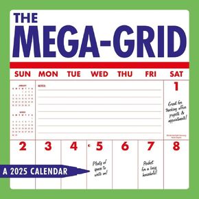 Carousel Calendars, Mega Grid 2025 Wall Calendar