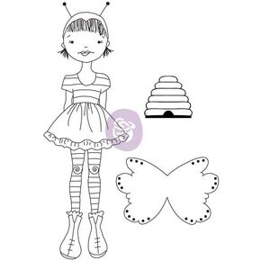 Prima Marketing JN Doll Stamps-Bee Girl
