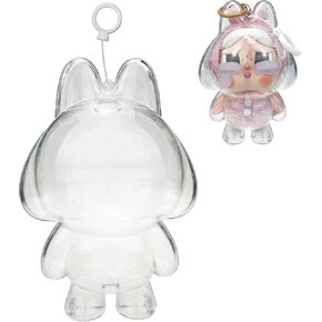 Protective Case for Crybaby, Display Box Hard Acrylic Doll Cover Accessories with Keychain for Crybaby Crying Again Series (Doll is not Included) - Crybaby Case, Clear