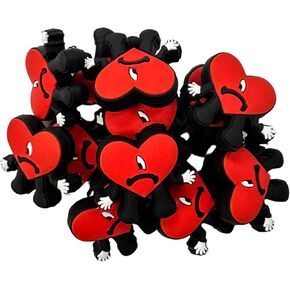 Bunny Silicone Focal Bead Soccer Bad One Eyed Heart | 12 pk Freshie Hangers for Pens Thread Bubble Gum Singer Pop Themed Makeup Brush