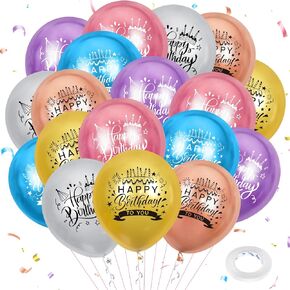 Orange Happy Birthday Balloons 18Pcs Birthday Latex Confetti Balloons Thanksgiving Birthday Party Balloons Decorations for Kids Boys Girls Women Men Halloween Fall Birthday Party Supplies