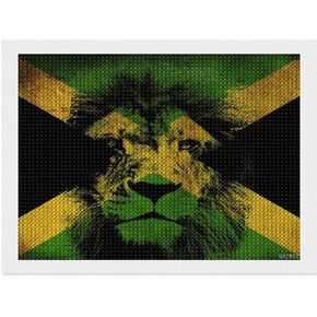 Qazwsx jamaican flag King Rasta Lion Diamond Painting kits diy painting by them for men women kids home wall decor