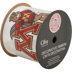 Offray University of Minnesota Golden Gophers Fabric, 2-1/2" X 9FT Ribbon
