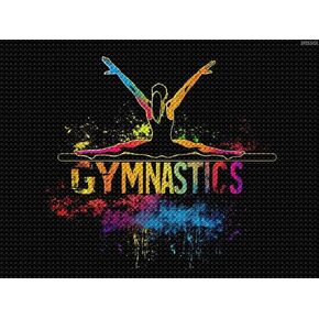 IPISSOI Gymnastics Gymnast Diamond Art Painting Kits for Adults Full Drill 5D DIY Craft for Home Wall Decor Gift 12x16 Inch