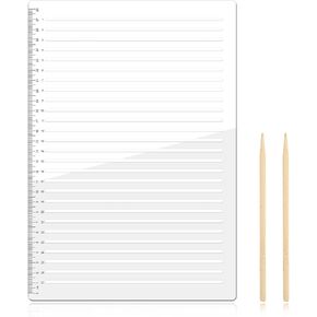 Line Stencil Straight Line Stencil 0.35inch Spacing, 11 Inch Line Drawing Stencil Lettering Guide, Stencil Paper for Journaling Scale Writing Ruler for Paper Card Aids
