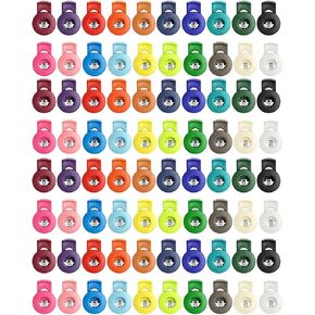 Plastic Cord Locks for Drawstrings, 80 Pcs Baseball Glove Locks DIY Cord Lock Single Hole Fastener Locks Buttons for Camping & Hiking, Shoelace Replacement, Sports, Backpacks
