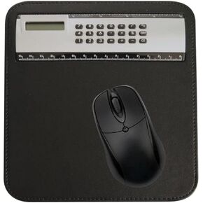 Provinghhh Heather Mouse Pad - السطح المقاوم للماء والانسكاب - الملحقات المكتبية للكمبيوتر الشخصي ، الكمبيوتر المحمول ، المكتب والمنزل مع حاسبة جيب المسطرة - (أسود - 19x22.5 سم)