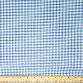 Stitch & Sparkle Cotton 44 "Plaid Provence Blue Color Shice Siming by the Yard in Kuwait