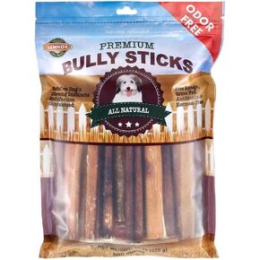 Lennox 6" Bully Sticks for Small & Medium Dogs | Long Lasting, Odorless, Premium All Natural Dog Treat | 100% Free Range, Grass Fed Beef | Rawhide Alternative | Promotes Dental Health - 16 Ounces