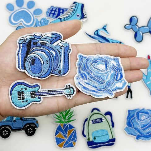 8 PCS Heart Shape Sew on Patches Ball Sports Style Iron on Patches Embroidered Appliques Sticker Patches for Clothes Dress Hat Jeans in Saudi Arabia