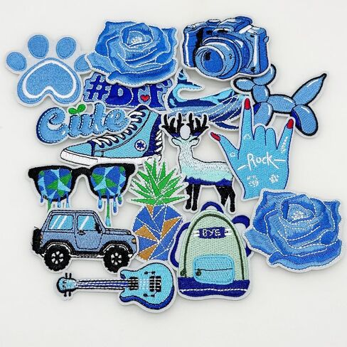 8 PCS Heart Shape Sew on Patches Ball Sports Style Iron on Patches Embroidered Appliques Sticker Patches for Clothes Dress Hat Jeans in Saudi Arabia