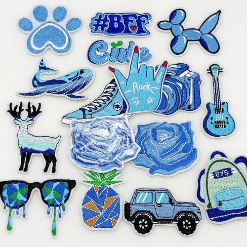 8 PCS Heart Shape Sew on Patches Ball Sports Style Iron on Patches Embroidered Appliques Sticker Patches for Clothes Dress Hat Jeans in Saudi Arabia