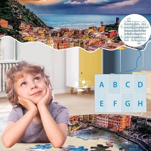 Puzzles for Adults Jigsaw 500 Piece Cinque Terre Natural Scene Sunset Modern Landscape for Family Fun Games Challenging Puzzle 20" x 14.5" in Saudi Arabia