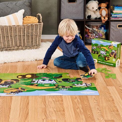 John Deere Farm Kids Floor Puzzle - Kids Puzzle with Large Durable Pieces - Farm Themed Toddler Learning Toys - Farm Toys and Kid Puzzles - 36 Piece - Kids Puzzles Ages 3 Years and Up in Kuwait