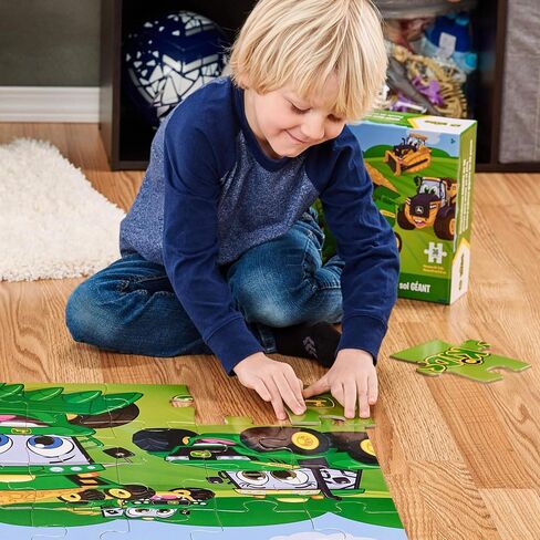 John Deere Farm Kids Floor Puzzle - Kids Puzzle with Large Durable Pieces - Farm Themed Toddler Learning Toys - Farm Toys and Kid Puzzles - 36 Piece - Kids Puzzles Ages 3 Years and Up in Kuwait