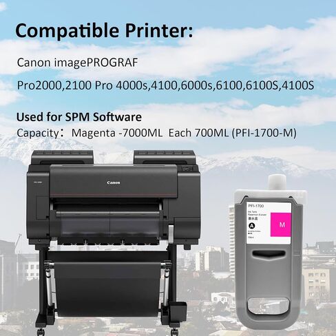 PFI-1700 PBK (Photo Black) 700ml أصباغ خرطوشة الحبر لـ Canon ImagePrograf Pro Series Pro2000 2100 Pro 4000s 4100 6000s 6100 6100S 4100S in Kuwait