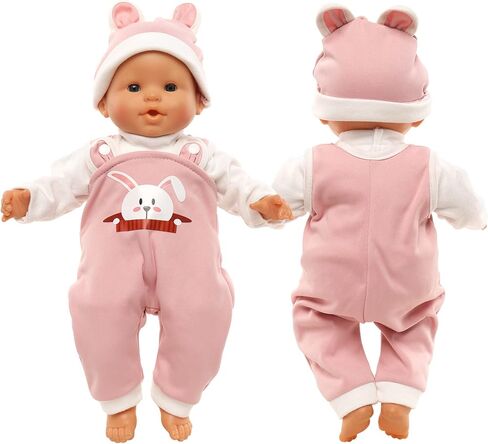 Baby Doll Clothes for 14-16 Inch Baby Dolls Cute Handmade 2-Piece Purple bee Dress Set with Purple a Coat in Kuwait