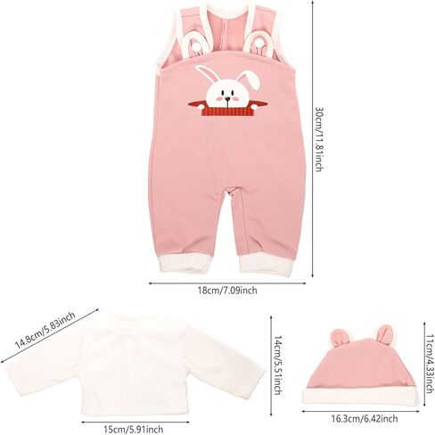 Baby Doll Clothes for 14-16 Inch Baby Dolls Cute Handmade 2-Piece Purple bee Dress Set with Purple a Coat in Kuwait