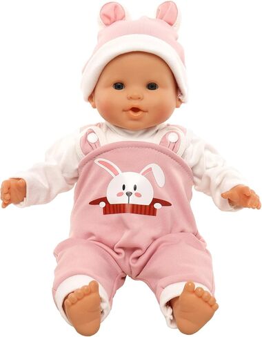 Baby Doll Clothes for 14-16 Inch Baby Dolls Cute Handmade 2-Piece Purple bee Dress Set with Purple a Coat in Kuwait