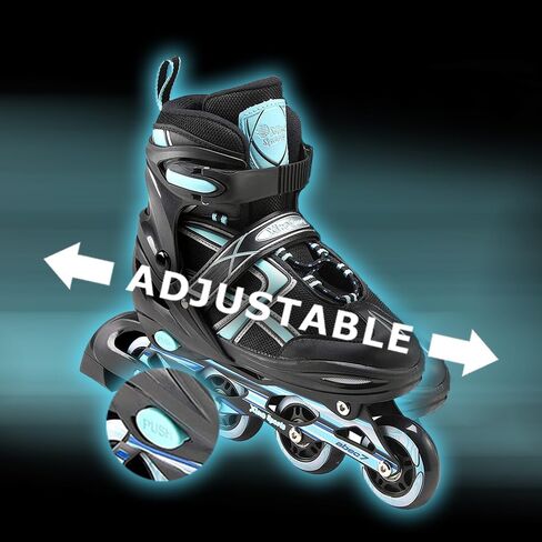 Xino Sports Kids Inline Skates for Girls & Boys - Adjustable Skates with LED Illuminating Light Up Wheels - Youth Skates for Indoors & Outdoors in Kuwait