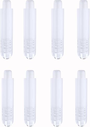 8-Pack Premium Transparent Chalk Holders - Teacher's Choice Easy Press Extension, Dust-Free Grip, Durable Plastic Shell for Classroom, Office, and Art Use in Saudi Arabia