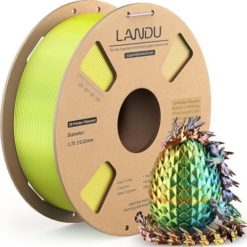 LANDU Silk Dual Color PLA Filament 1.75mm 1KG, 3D Printer Filament Dimensional Accuracy +/- 0.02mm, Coextrusion Filament PLA Shiny Filament Fits for Most FDM 3D Printers,1KG Spool (2.2lbs) Red Black in Kuwait
