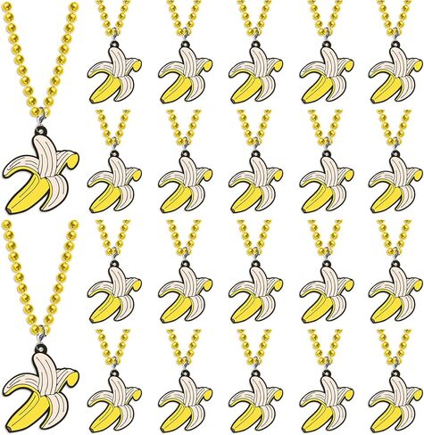 24 Pack Banana Necklace Party Favors for Fruit Themed Baby Shower, Birthday Party Goodie Bag Fillers，School Carnival Rewards, Photography Props, Home Decorations, Classroom Prize in Saudi Arabia