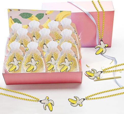 24 Pack Banana Necklace Party Favors for Fruit Themed Baby Shower, Birthday Party Goodie Bag Fillers，School Carnival Rewards, Photography Props, Home Decorations, Classroom Prize in Saudi Arabia