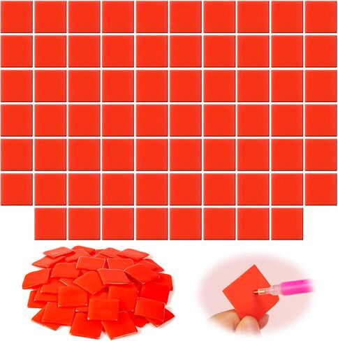 68Pcs Diamond Art Wax DIY Diamond Art Painting Glue Clay Wax, Red Diamond Art Wax Refills with Storage Box for Embroidery Accessories Tools Set, Diamond Dot Projects (1 in) in Saudi Arabia