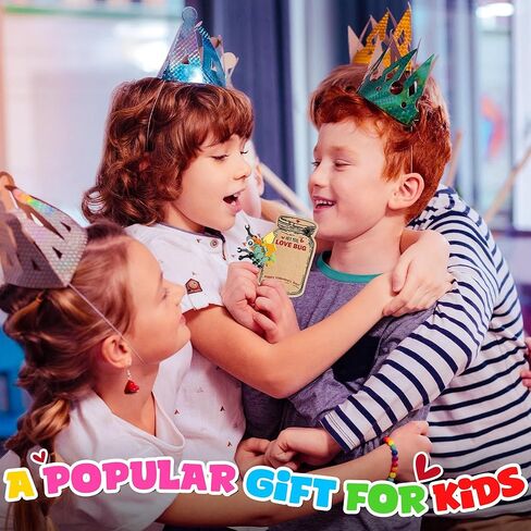 Valentines Day Cards for Kids - 24 Packs Insect Building Blocks with Valentines Day Cards, Valentines Gifts for School, Classroom Exchanges Gifts, Funny Party Favors for Kids, Boys, Girls in Saudi Arabia