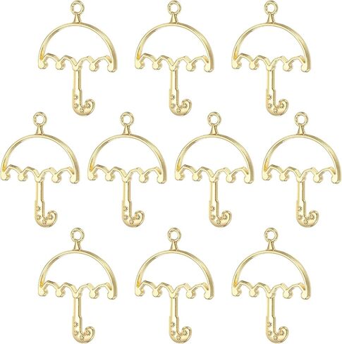 PATIKIL Alloy Open Back Bezel Pendants, Umbrella Shaped Hollow Resin Pendant Frame for DIY Crafts Earrings Necklace Bracelet Making in Kuwait