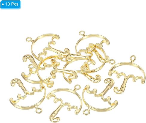 PATIKIL Alloy Open Back Bezel Pendants, Umbrella Shaped Hollow Resin Pendant Frame for DIY Crafts Earrings Necklace Bracelet Making in Kuwait