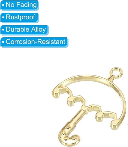PATIKIL Alloy Open Back Bezel Pendants, Umbrella Shaped Hollow Resin Pendant Frame for DIY Crafts Earrings Necklace Bracelet Making in Kuwait