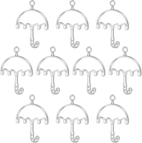 PATIKIL Alloy Open Back Bezel Pendants, Umbrella Shaped Hollow Resin Pendant Frame for DIY Crafts Earrings Necklace Bracelet Making in Kuwait