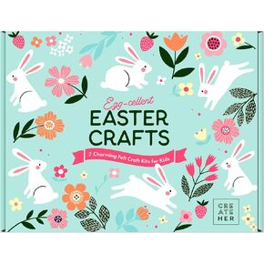 Kids Crafts: Egg-cellent Easter Crafts - DIY 7 Charming Felt Crafts for Kids, All-Inclusive-Box, Create Easter Themed Ornaments, Kids Ages 3+