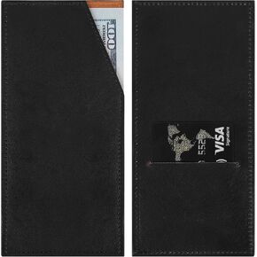 2 Pack PU Leather Cash Envelope Wallet, Money Holder - Receipt Holder for Travel, Reusable Cash Envelopes for Budgeting & Organizing