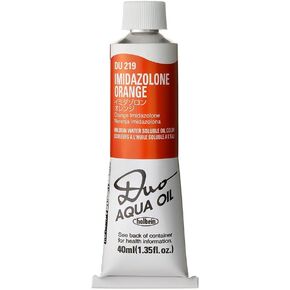Holbein Duo Watersoluble Oil Colors - Imidazolone Orange (N) - 40ml Tube