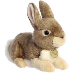 Aurora® الواقعية Miyoni® Eastern Cottontail Rabbit محشو بالحيوان - التفاصيل النابضة بالحياة - الرفقة العزيزة - بني 11 بوصة