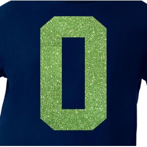 8" Blue & Green Shades Glitter Jersey Numbers for Sports T-Shirts, Jerseys, Football, Baseball, Basketball. Iron-On Heat Transfer for Team T-Shirts (Style A) (Grass_6 or 9) in Saudi Arabia