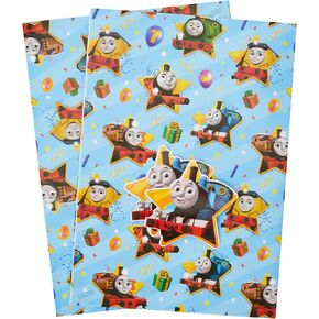 Danilo Promotions LTD Thomas & Friends Gift Wrapping Paper - Two Sheet Two Tag, Officially Licensed Gift Wrap, Thomas and Friends Recyclable Birthday Gift Wrap, Officially Licensed Gift Wrap