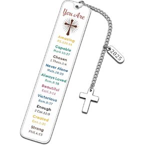 First Communion Gifts for Girls - Baptism Gifts for Girls Boys Teens 2025 Christian Bookmarks for Women Religious Bible Bookmarks for Girls Confirmation Gifts Easter Basket Stuffers for Teen Girls