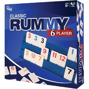 Point Games Classic Rummy Cube Game Full Size, with 3 Tier Foldable Racks and Tiles, in a Super Durable Canvas Travel Bag