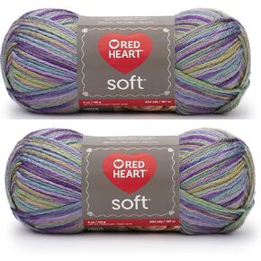 Bulk Buy: Red Heart Soft Yarn (2-pack) (Watercolors)