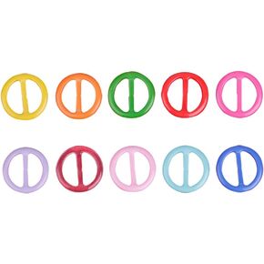 20 Pcs Circle Clothing Rings Fashion Scarf Clips Plastic T Shirt Tie Clips Clothes Ring Wrap Holders Shirt Buckle Rings Small Scarf Clasps